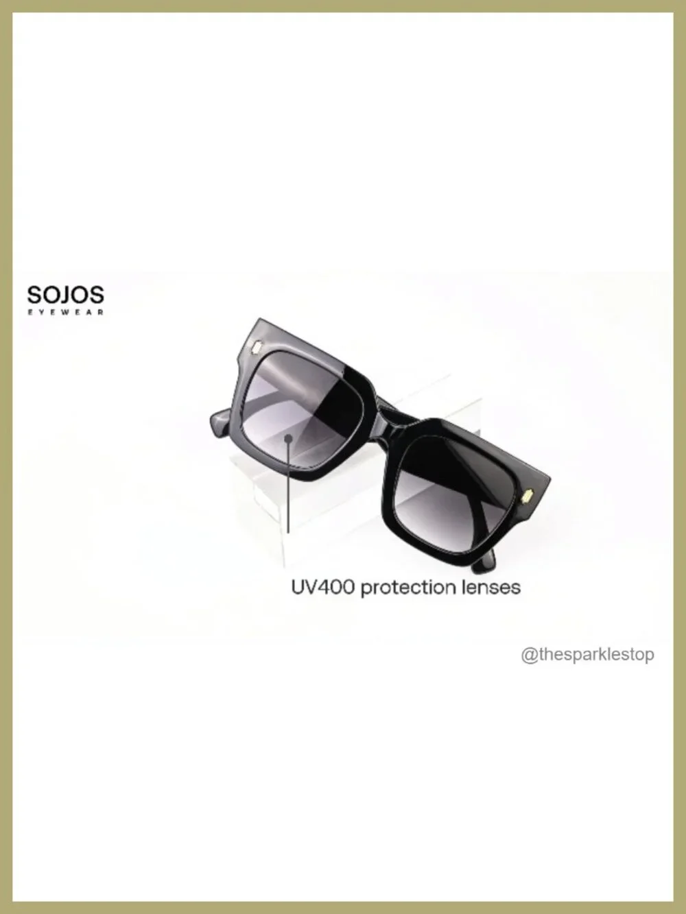 Oversized Square Sunglasses Women UV400 Protection Vintage Retro